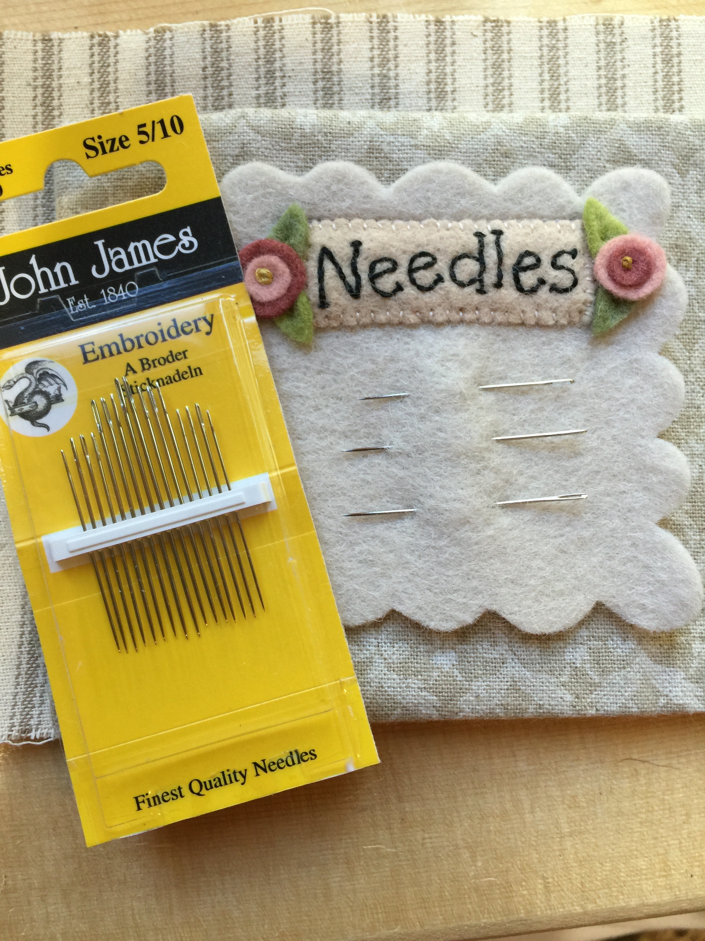 Embroidery Needles, Size 3/9